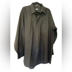 Stafford wrinkle free black dress shirt. Men’s size XL tall